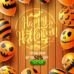 - halloween sale 50 off banner with scary balloons. crc31603ad0 size22.34mb - Home