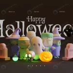 halloween web page template with 3d rendering ill crcf6f466f3 size46.14mb 1 - title:Home - اورچین فایل - format: - sku: - keywords:وکتور,موکاپ,افکت متنی,پروژه افترافکت p_id:63922