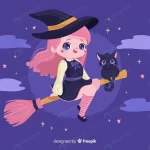 halloween witch with cute cat crcd4b0275e size1.01mb - title:Home - اورچین فایل - format: - sku: - keywords:وکتور,موکاپ,افکت متنی,پروژه افترافکت p_id:63922
