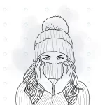 - hand drawn beautiful woman wearing winter clothes crc40bf685d size1.89mb 1 - Home