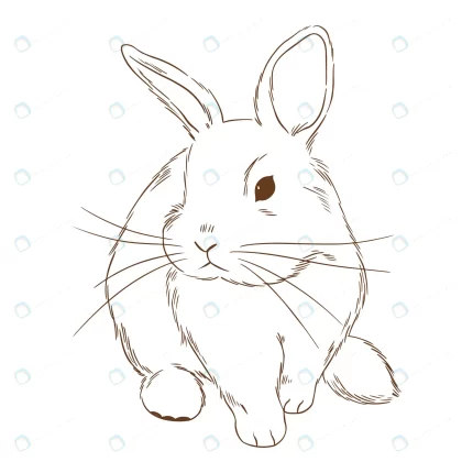 hand drawn bunny outline illustration crcd30b920d size1.11mb - title:graphic home - اورچین فایل - format: - sku: - keywords: p_id:353984