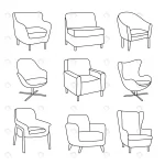 - hand drawn chair set different types chairs white crc8679c351 size1.61mb 1 - Home