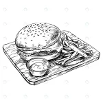 - hand drawn cheeseburger wood sketch big humburger crce0473faa size1.52mb - Home
