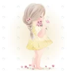- hand drawn cute little girl with watercolor illus crc16a8ce45 size10.30mb 1 - Home