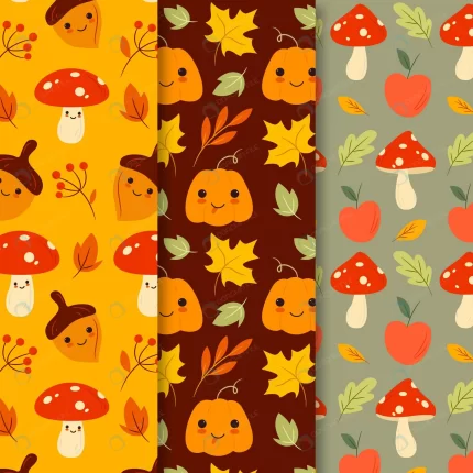hand drawn flat autumn patterns collection 2 crc0520b447 size1.25mb - title:graphic home - اورچین فایل - format: - sku: - keywords: p_id:353984