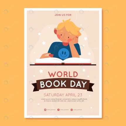 hand drawn flat world book day poster crc8bb87539 size0.75mb - title:graphic home - اورچین فایل - format: - sku: - keywords: p_id:353984