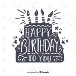 - hand drawn happy birthday lettering background rnd679 frp5046403 - Home