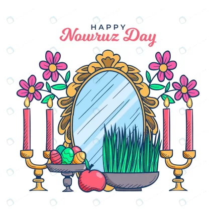 hand drawn happy nowruz event crce297e496 size1.42mb 1 - title:graphic home - اورچین فایل - format: - sku: - keywords: p_id:353984