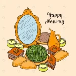 - hand drawn happy nowruz illustration with mirror. crcca0ae6fa size2.01mb 1 - Home