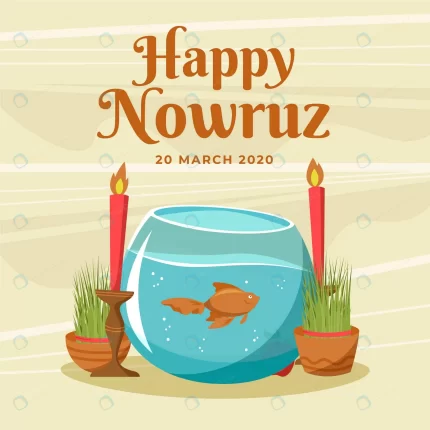 hand drawn happy nowruz talk with fish crcc10189bb size0.98mb min - title:graphic home - اورچین فایل - format: - sku: - keywords: p_id:353984
