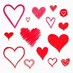 hand drawn heart collection 1 - title:Home - اورچین فایل - format: - sku: - keywords:وکتور,موکاپ,افکت متنی,پروژه افترافکت p_id:63922