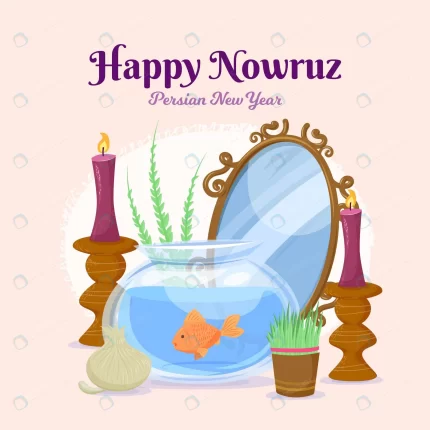 hand drawn illustration happy nowruz celebration. crc43abfab3 size1.78mb 1 - title:graphic home - اورچین فایل - format: - sku: - keywords: p_id:353984