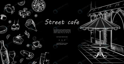 hand drawn street cafe menu template with meat pi crc93ad1775 size4.17mb - title:graphic home - اورچین فایل - format: - sku: - keywords: p_id:353984