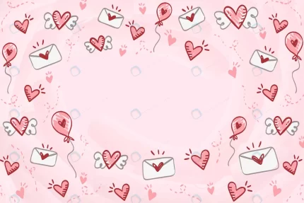 hand drawn valentine s day background 1 - title:graphic home - اورچین فایل - format: - sku: - keywords: p_id:353984