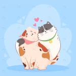 - hand drawn valentines day animal couple crc4af7bf57 size1.69mb - Home