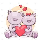 - hand drawn valentines day animal couple crcf73b2f63 size797.3kb - Home