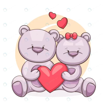 hand drawn valentines day animal couple crcf73b2f63 size797.3kb - title:graphic home - اورچین فایل - format: - sku: - keywords: p_id:353984