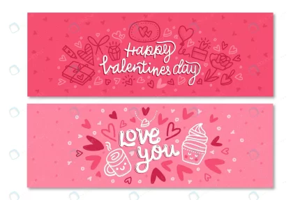 hand drawn valentines day banners template crc914d2be9 size23.91mb - title:graphic home - اورچین فایل - format: - sku: - keywords: p_id:353984