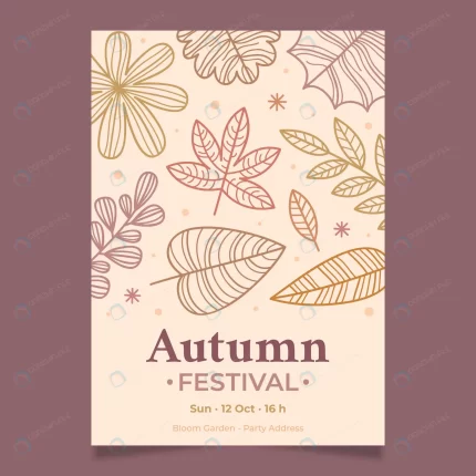hand drawn vertical poster template autumn celebra rnd954 frp30121750 - title:graphic home - اورچین فایل - format: - sku: - keywords: p_id:353984