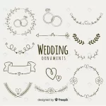 - hand drawn wedding ornament collection rnd767 frp4932920 - Home