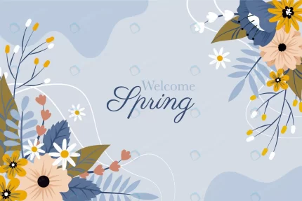 hand drawn welcome spring flowers background crc410d7d83 size1.12mb - title:graphic home - اورچین فایل - format: - sku: - keywords: p_id:353984
