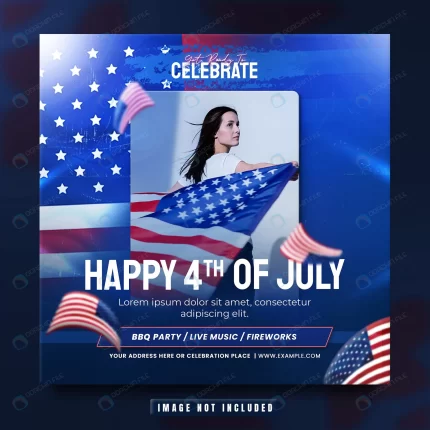 happy 4th july social media post instagram flyer t rnd115 frp28200598 - title:graphic home - اورچین فایل - format: - sku: - keywords: p_id:353984
