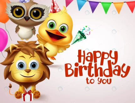 happy birthday animal characters vector banner te crc9f77c070 size7.19mb - title:graphic home - اورچین فایل - format: - sku: - keywords: p_id:353984