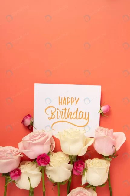 happy birthday card with flowers arrangement crcaaba0b99 size11.65mb 4160x6240 1 - title:graphic home - اورچین فایل - format: - sku: - keywords: p_id:353984