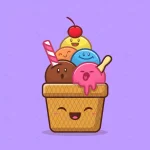 - happy cute ice cream cartoon vector illustration crcae758523 size0.67mb - Home