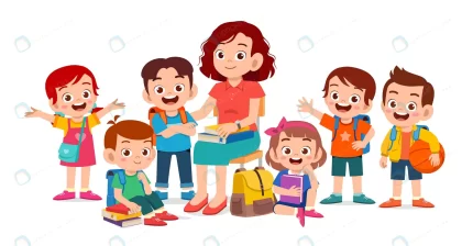 happy cute kids smile with teacher together 2 crc8b733dd0 size2.28mb - title:graphic home - اورچین فایل - format: - sku: - keywords: p_id:353984