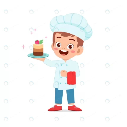 happy cute little kid boy wear chef uniform cooki crc315630ae size0.99mb - title:graphic home - اورچین فایل - format: - sku: - keywords: p_id:353984