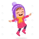 - happy cute little kid play wear jacket winter sea crcad11a890 size1.23mb - Home