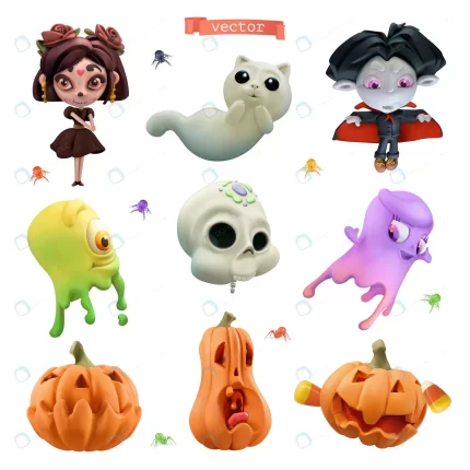 happy halloween 3d vector cartoon icon set little crc6ac6b798 size9.32mb - title:graphic home - اورچین فایل - format: - sku: - keywords: p_id:353984
