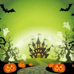 happy halloween landscape illustration with text crc74080bbd size2.56mb 1 - title:Home - اورچین فایل - format: - sku: - keywords:وکتور,موکاپ,افکت متنی,پروژه افترافکت p_id:63922