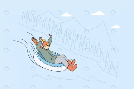 happy man have fun ride snowy hill holiday rnd573 frp21173565 - title:graphic home - اورچین فایل - format: - sku: - keywords: p_id:353984