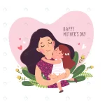 happy mother s day card cute little girl hugging crc539c9413 size2.53mb - title:Home - اورچین فایل - format: - sku: - keywords:وکتور,موکاپ,افکت متنی,پروژه افترافکت p_id:63922