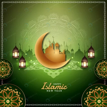 happy muharram islamic new year green color backg crc8c6f52c5 size4.06mb 1 - title:graphic home - اورچین فایل - format: - sku: - keywords: p_id:353984