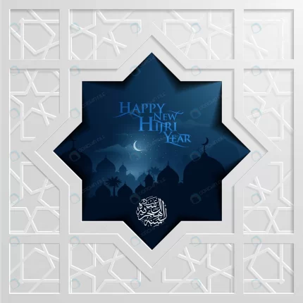happy new hijri year greeting illustration vector crcc5848a4b size2.51mb - title:graphic home - اورچین فایل - format: - sku: - keywords: p_id:353984