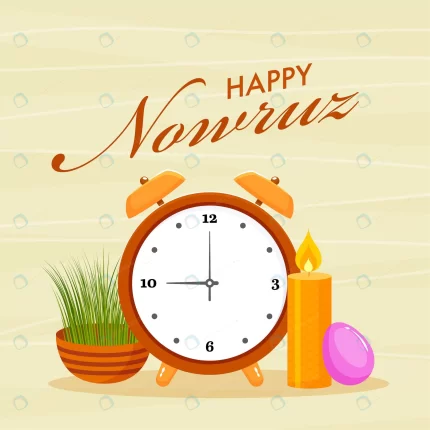 happy nowruz font with alarm clock egg illuminate crc345d1f25 size3.78mb 1 - title:graphic home - اورچین فایل - format: - sku: - keywords: p_id:353984