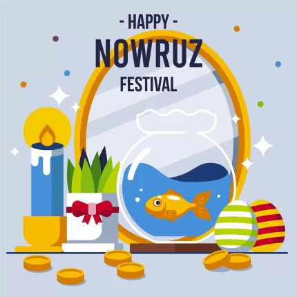 happy nowruz illustration with mirror fishbowl crc95431fa9 size0.70mb - title:graphic home - اورچین فایل - format: - sku: - keywords: p_id:353984