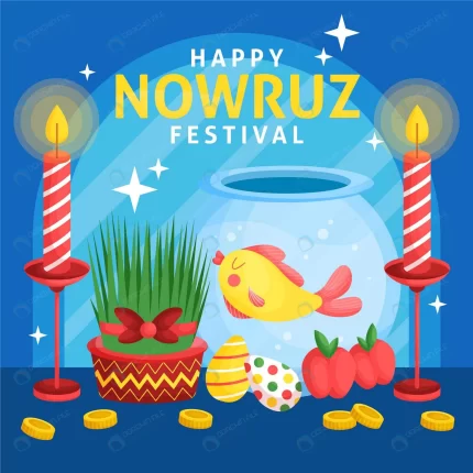 happy nowruz illustration with sprouts fishbowl crcb1ef934d size962.03kb min - title:graphic home - اورچین فایل - format: - sku: - keywords: p_id:353984