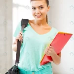 - happy student girl with school bag color folders crca6479ecc size9.92mb 3743x5615 - Home