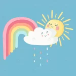 happy sun clouds with rainbow crc0f693328 size681.12kb - title:Home - اورچین فایل - format: - sku: - keywords:وکتور,موکاپ,افکت متنی,پروژه افترافکت p_id:63922