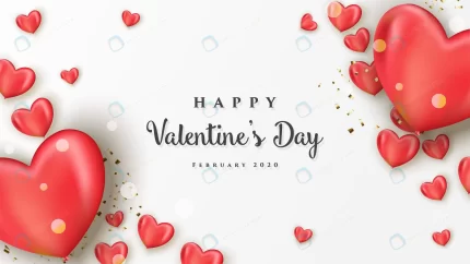 happy valentine s day banner with realistic heart crca7ac7fb0 size10.79mb - title:graphic home - اورچین فایل - format: - sku: - keywords: p_id:353984