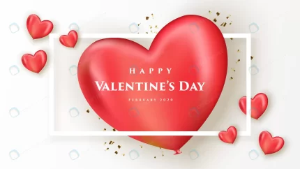 happy valentine s day banner with realistic heart crca8fefae4 size8.35mb - title:graphic home - اورچین فایل - format: - sku: - keywords: p_id:353984