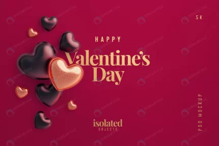 happy valentines day background mockup with decor crc63d15f09 size172.79mb - title:graphic home - اورچین فایل - format: - sku: - keywords: p_id:353984