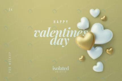 happy valentines day background mockup with gold crcd43326a3 size174.12mb - title:graphic home - اورچین فایل - format: - sku: - keywords: p_id:353984