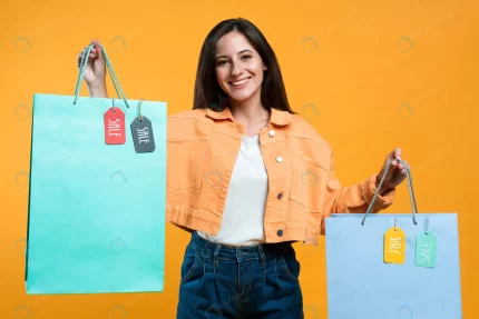 happy woman holding shopping bags with tags mock crcb449fb20 size149.68mb - title:graphic home - اورچین فایل - format: - sku: - keywords: p_id:353984