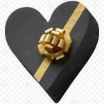 heart shape gift box wrapped dark black paper wit crc0654031b size51.61mb 1 - title:Home - اورچین فایل - format: - sku: - keywords:وکتور,موکاپ,افکت متنی,پروژه افترافکت p_id:63922
