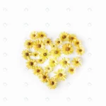 heart symbol made bright yellow daisy white crc0477ef01 size1.87mb 2448x2448 - title:Home - اورچین فایل - format: - sku: - keywords:وکتور,موکاپ,افکت متنی,پروژه افترافکت p_id:63922